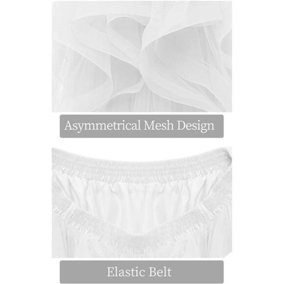 Long Tulle Skirts for Women Formal Tutu Puffy White - Picture 5 of 6